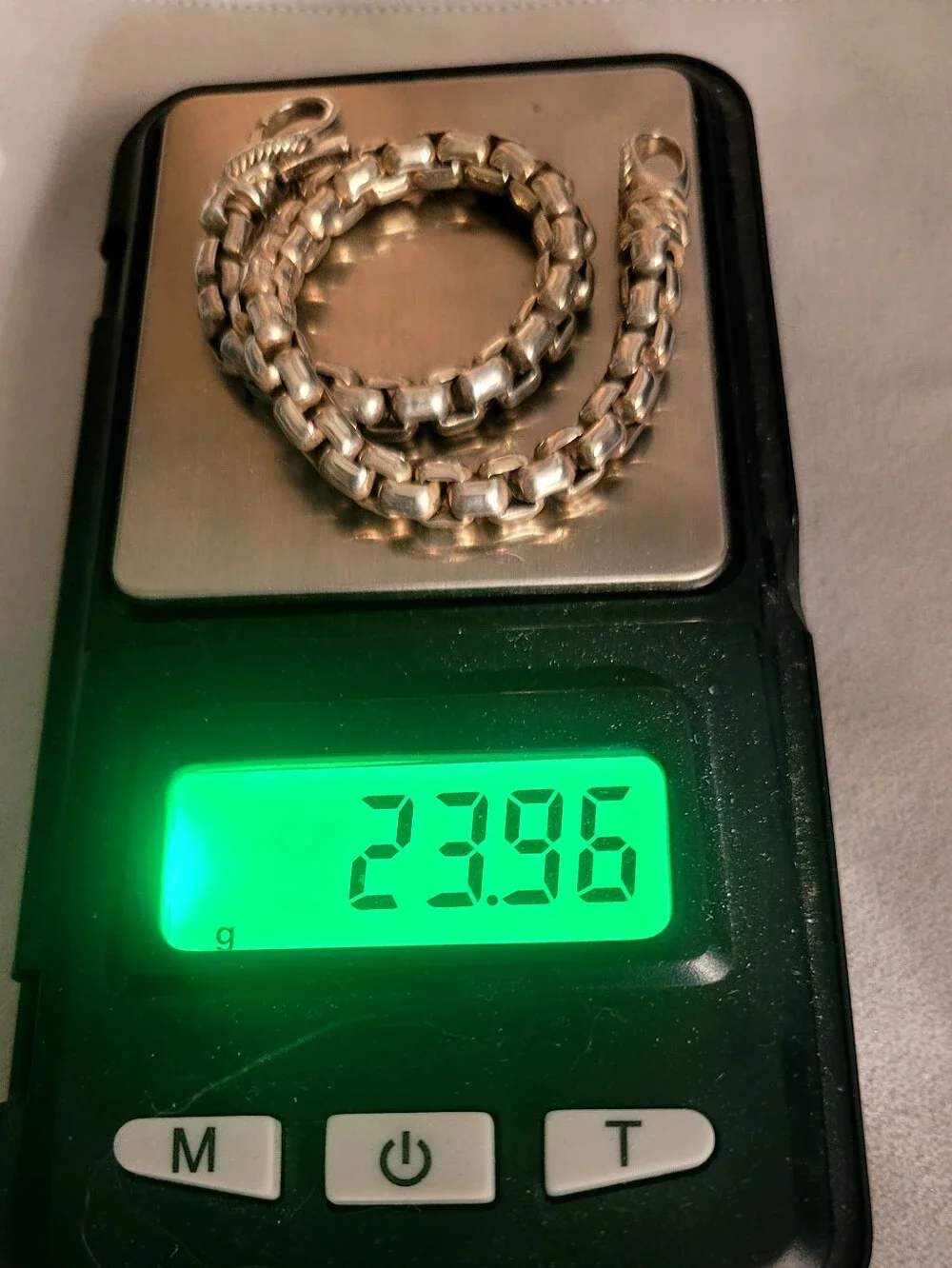 JAI Sterling Silver 7.25mm Box Chain Bracelet 7.5